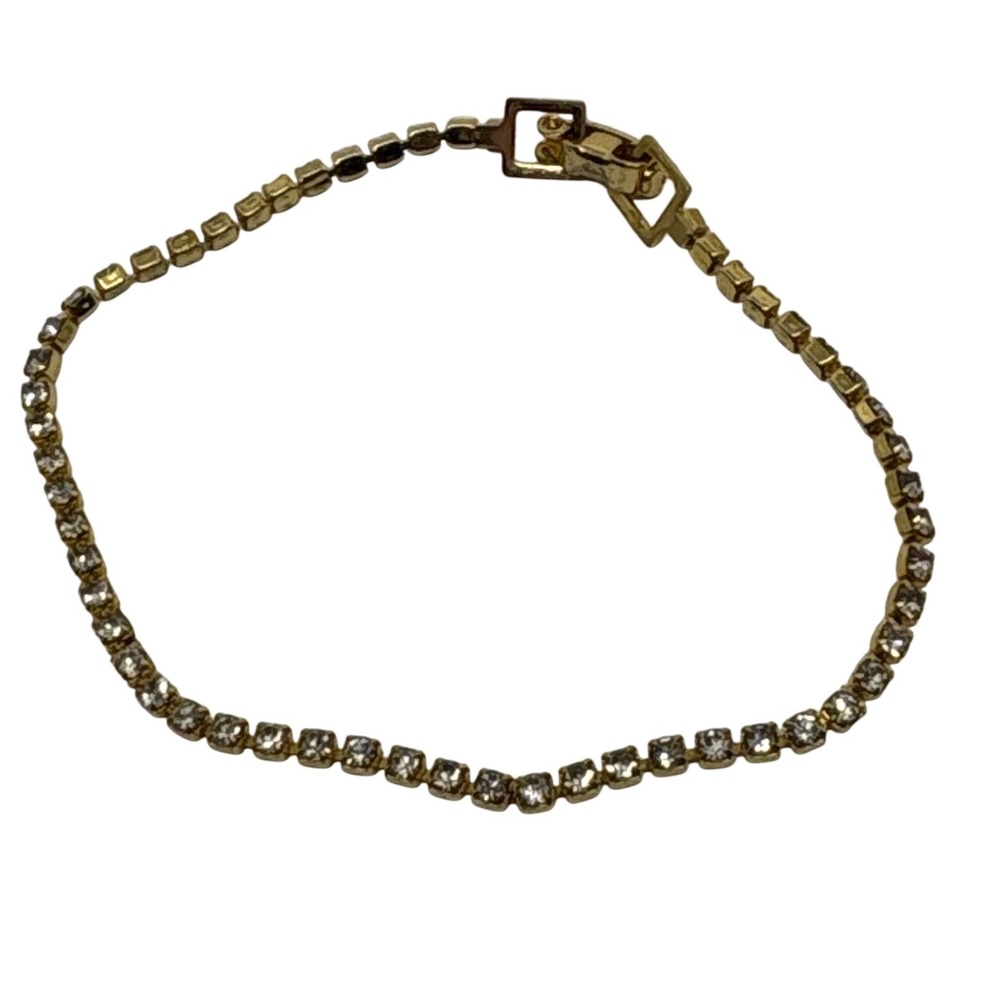 Sparkly Gold Tone Rhinestone Bracelet Women's Jewelry Fashion Accessory‎